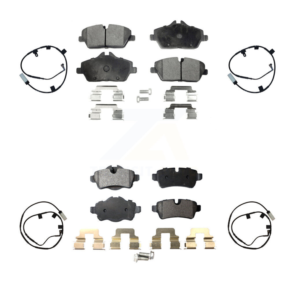Front Rear Semi-Metallic Disc Brake Pads And Wear Sensors Kit For Mini Cooper KPW-100227