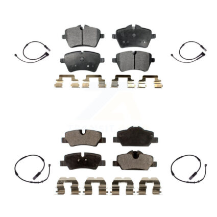 Front Rear Semi-Metallic Disc Brake Pads And Wear Sensors Kit For Mini Cooper KPW-100249