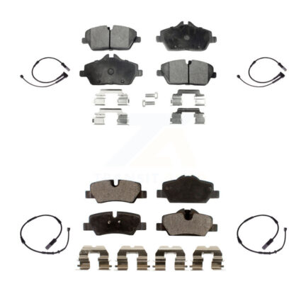 Front Rear Semi-Metallic Disc Brake Pads And Wear Sensors Kit For Mini Cooper KPW-100250