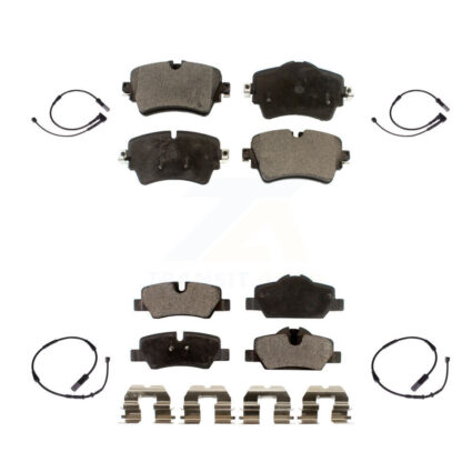 Front Rear Semi-Metallic Disc Brake Pads And Wear Sensors Kit For Mini Cooper KPW-100251