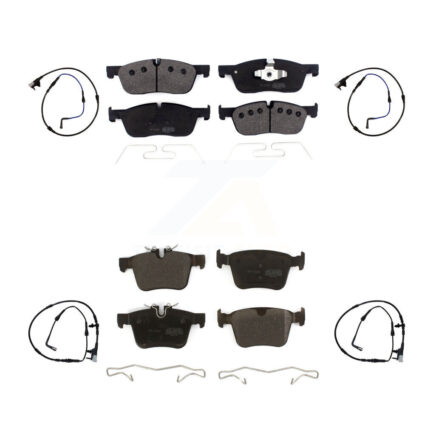 Front Rear Semi-Metallic Disc Brake Pads And Wear Sensors Kit For Jaguar XE XF KPW-100258