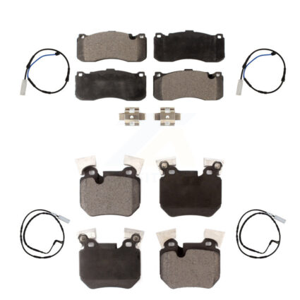 Front Rear Semi-Metallic Disc Brake Pads And Wear Sensors Kit For BMW 135i 135is 3.0L KPW-100269