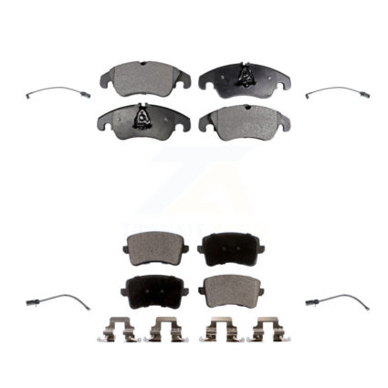 Front Rear Semi-Metallic Disc Brake Pads And Wear Sensors Kit For Audi Q5 KPW-100281