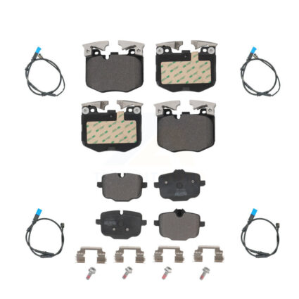 Front Rear Semi-Metallic Disc Brake Pads And Wear Sensors Kit For BMW X3 KPW-100282