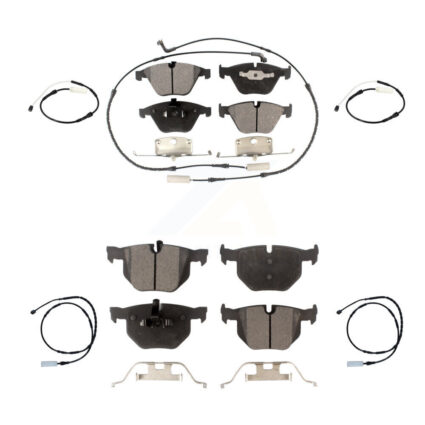 Front Rear Semi-Metallic Disc Brake Pad And Extra Wear Sensor Kit For BMW 335i 335is 335d KPW-100289