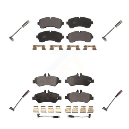 Front Rear Semi-Metallic Brake Pads Extra Wear Sensor Kit For Mercedes-Benz Sprinter 3500 KPW-100301