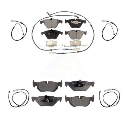 Front Rear Semi-Metallic Disc Brake Pads And Extra Wear Sensors Kit For BMW X1 KPW-100304