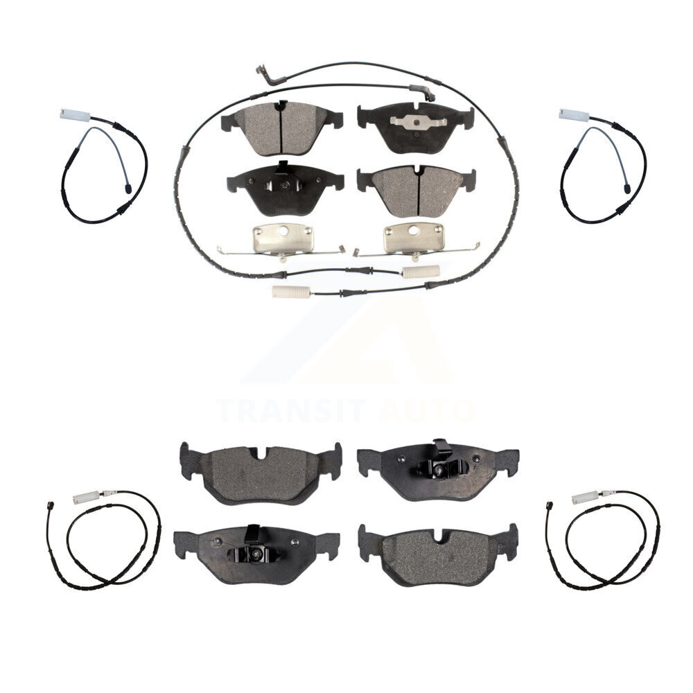 Front Rear Semi-Metallic Disc Brake Pads And Extra Wear Sensors Kit For BMW X1 KPW-100304