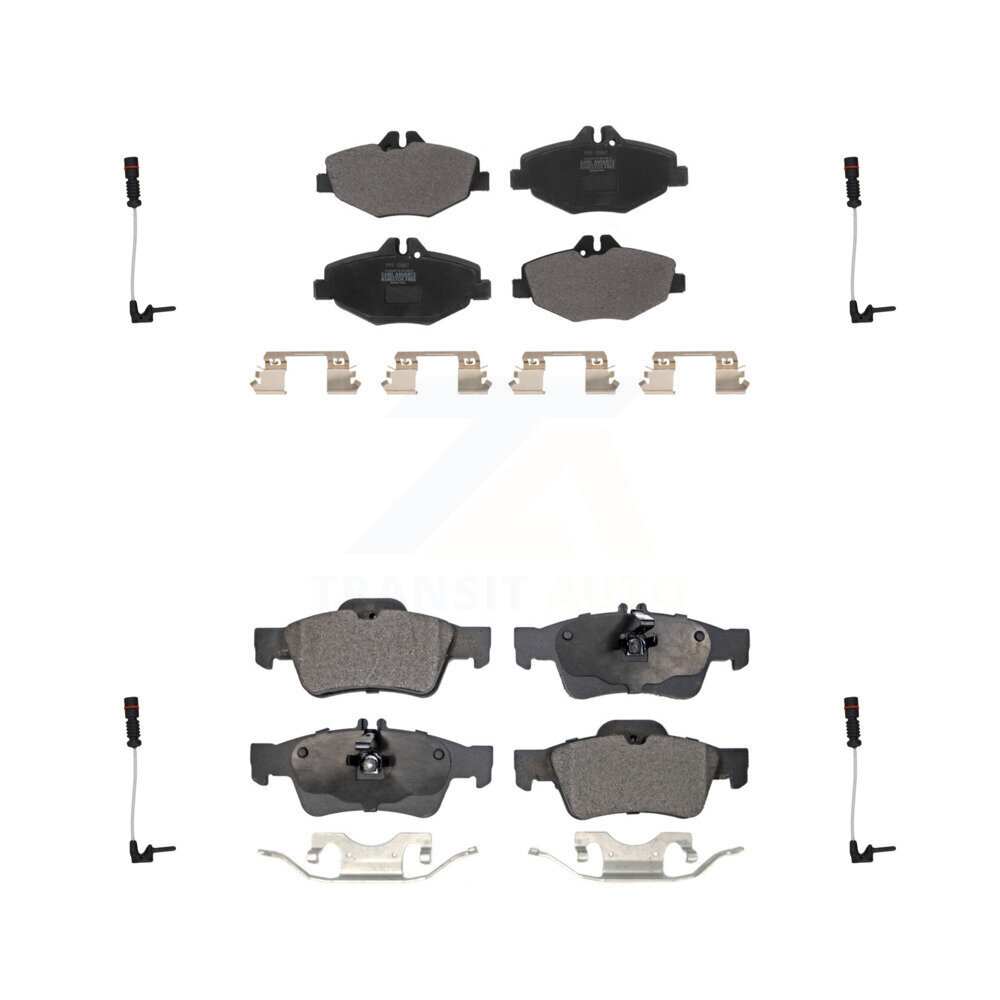 Front Rear Semi-Metallic Brake Pad Wear Sensor Kit For Mercedes-Benz E320 Sedan with 3.2L KPW-100308