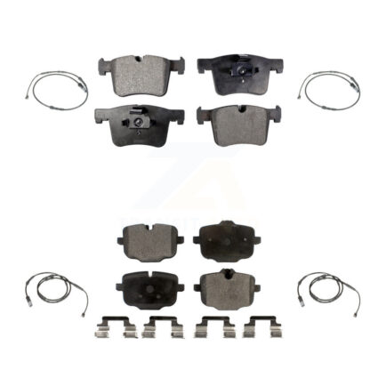 Front Rear Semi-Metallic Disc Brake Pads And Wear Sensors Kit For 2012 BMW X3 From 10 11 KPW-100309