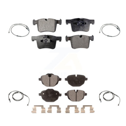 Front Rear Semi-Metallic Disc Brake Pads And Wear Sensors Kit For BMW X3 X4 KPW-100310