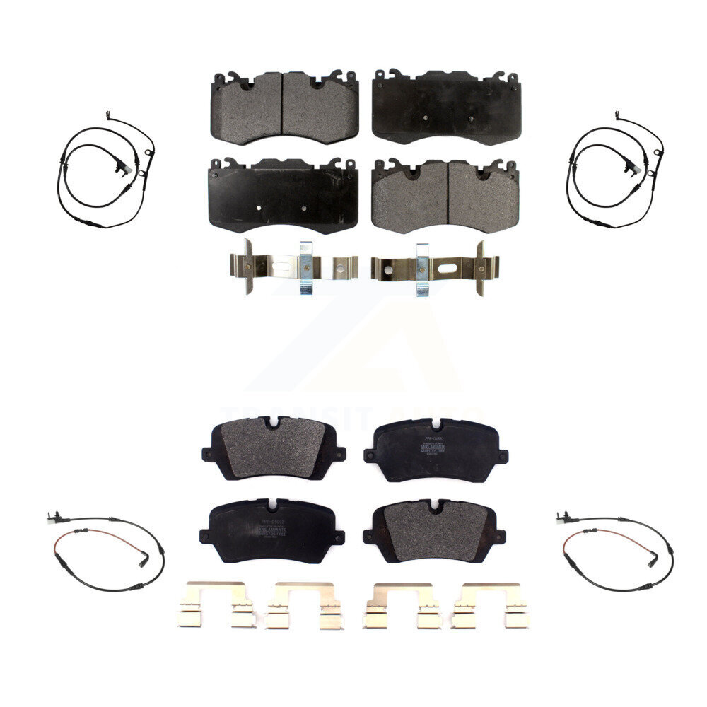 Front Rear Semi-Metallic Disc Brake Pads And Wear Sensors Kit For Land Rover Range Sport KPW-100312