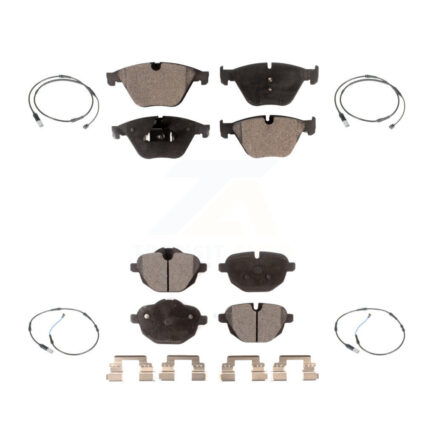 Front Rear Semi-Metallic Brake Pads Wear Sensor Kit For BMW 535i 528i 535d ActiveHybrid 5 KPW-100321