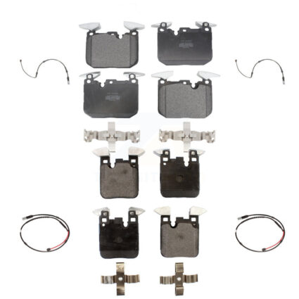Front Rear Semi-Metallic Disc Brake Pads And Wear Sensors Kit For BMW M3 M2 KPW-100324