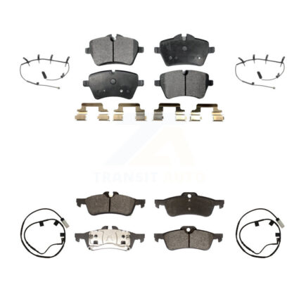 Front Rear Semi-Metallic Disc Brake Pads And Wear Sensors Kit For 2006 Mini Cooper 1.6L KPW-100327