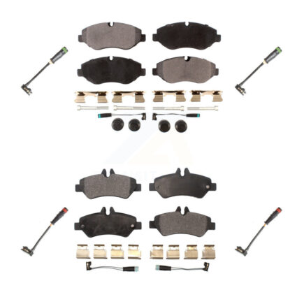 Front Rear Semi-Metallic Brake Pads Extra Wear Sensor Kit For Sprinter 2500 Mercedes-Benz KPW-100328