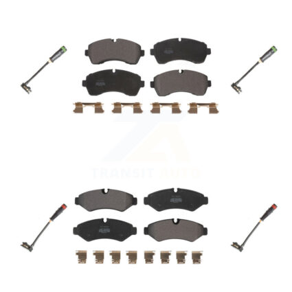 Front Rear Semi-Metallic Brake Pad & Wear Sensor Kit For Mercedes-Benz Sprinter 2500 1500 KPW-100333