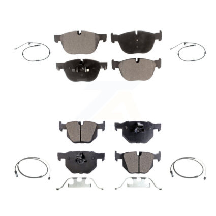 Front Rear Semi-Metallic Disc Brake Pads And Wear Sensors Kit For BMW X5 X6 KPW-100340