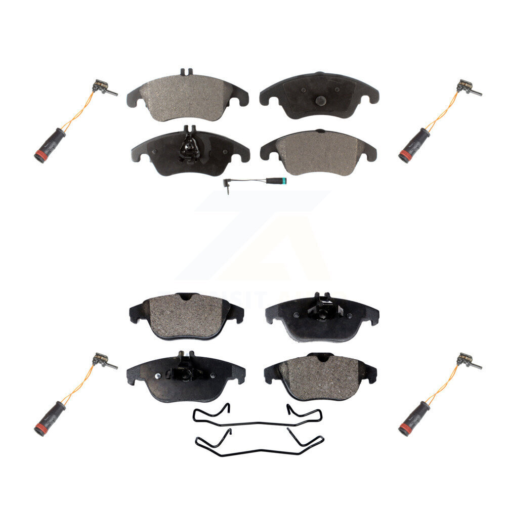 Front Rear Semi-Metallic Brake Pad Extra Wear Sensor Kit For Mercedes-Benz C300 C350 E350 KPW-100346