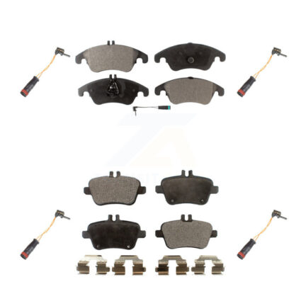 Front Rear Semi-Metallic Disc Brake Pads & Extra Wear Sensor Kit For Mercedes-Benz SLK350 KPW-100350