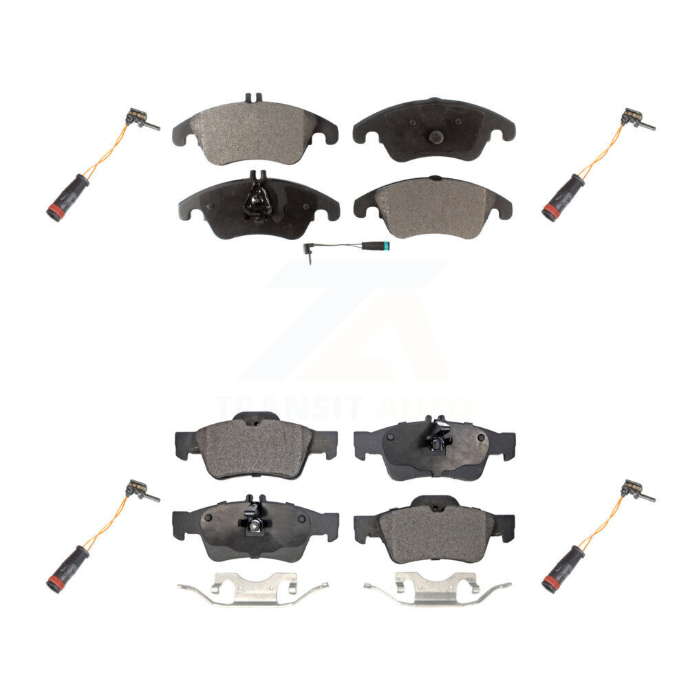 Front Rear Semi-Metallic Brake Pad Extra Wear Sensor Kit For Mercedes-Benz E350 E250 E400 KPW-100353