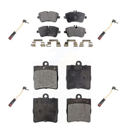 Front Rear Semi-Metallic Disc Brake Pads And Wear Sensors Kit For Mercedes-Benz C230 C240 KPW-100357