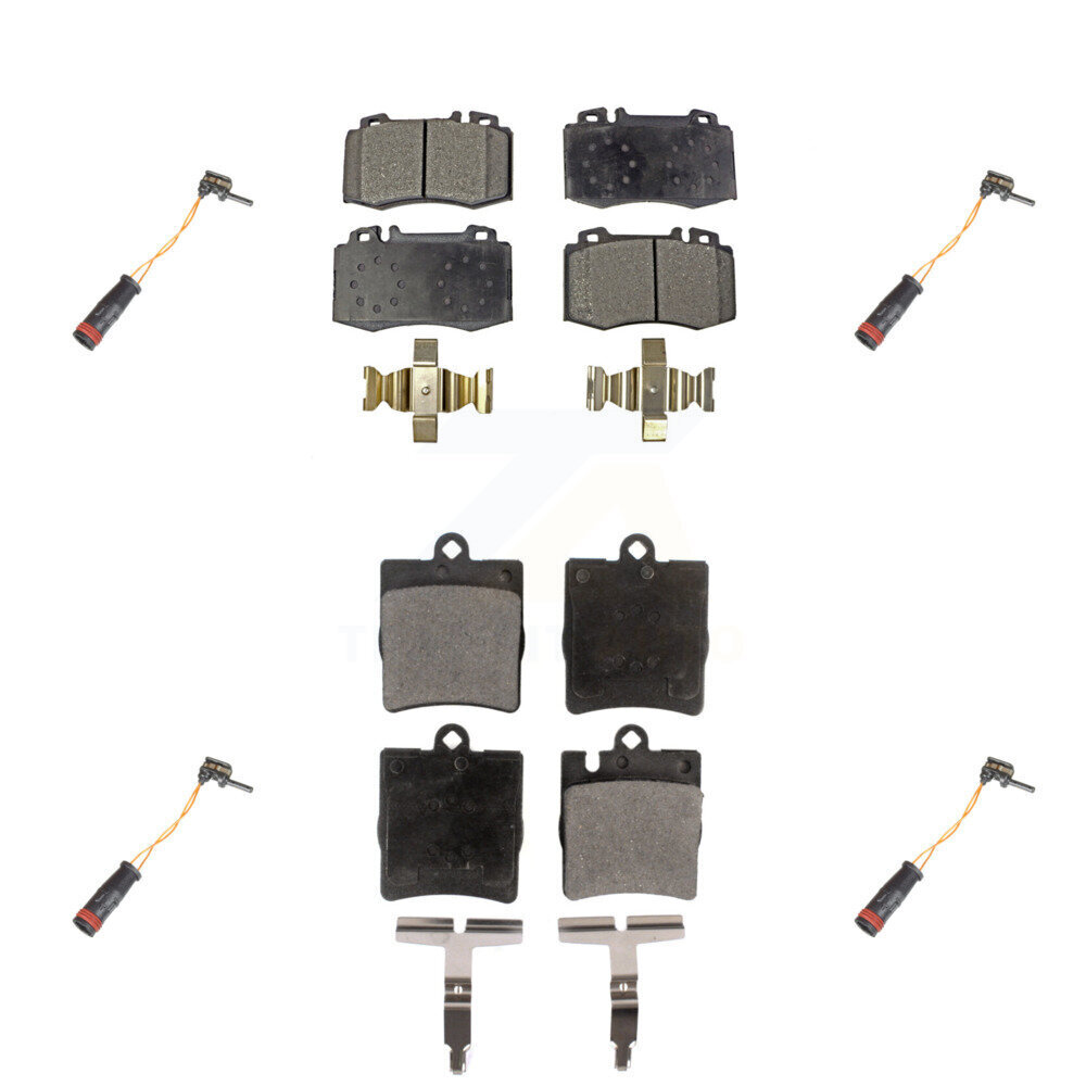 Front Rear Semi-Metallic Brake Pad And Wear Sensor Kit For Mercedes-Benz C230 SLK350 C320 KPW-100358