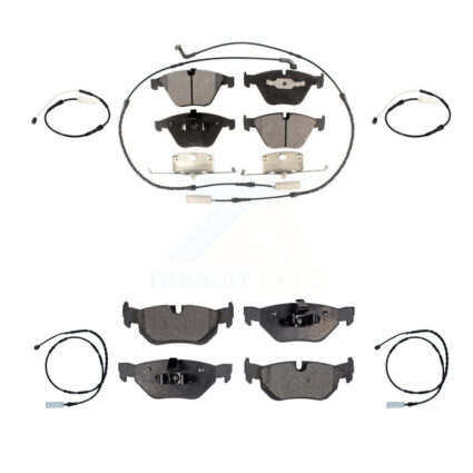 Front Rear Semi-Metallic Disc Brake Pads And Extra Wear Sensors Kit For BMW 328i xDrive KPW-100380