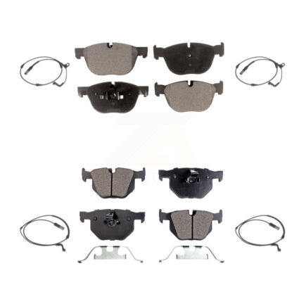 Front Rear Semi-Metallic Disc Brake Pads And Wear Sensors Kit For BMW X5 X6 KPW-100399