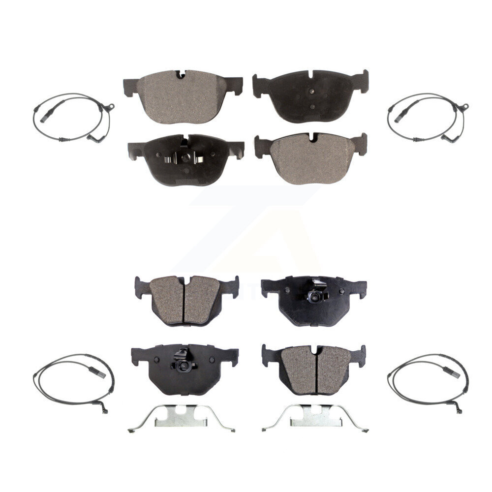 Front Rear Semi-Metallic Disc Brake Pads And Wear Sensors Kit For BMW X5 X6 KPW-100399
