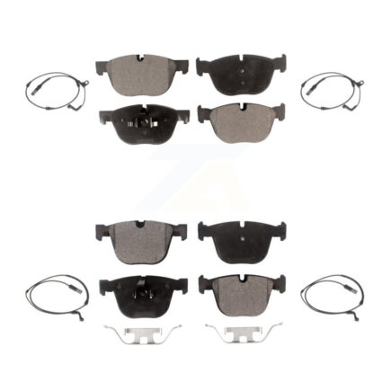 Front Rear Semi-Metallic Disc Brake Pads And Wear Sensors Kit For BMW X5 X6 KPW-100400