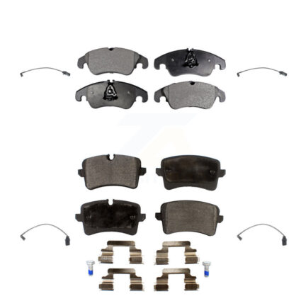 Front Rear Semi-Metallic Disc Brake Pads And Wear Sensors Kit For Audi A6 Quattro KPW-100409