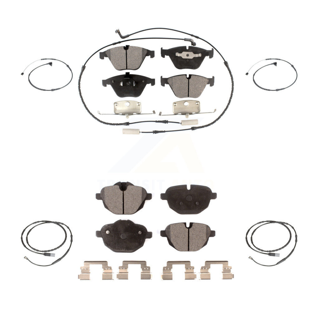 Front Rear Semi-Metallic Disc Brake Pads And Extra Wear Sensors Kit For BMW Z4 KPW-100417