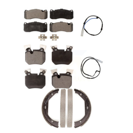 Front Rear Semi-Metallic Disc Brake Pad And Wear Sensor Kit (5Pc) For BMW 135i 135is 3.0L KPW-100454