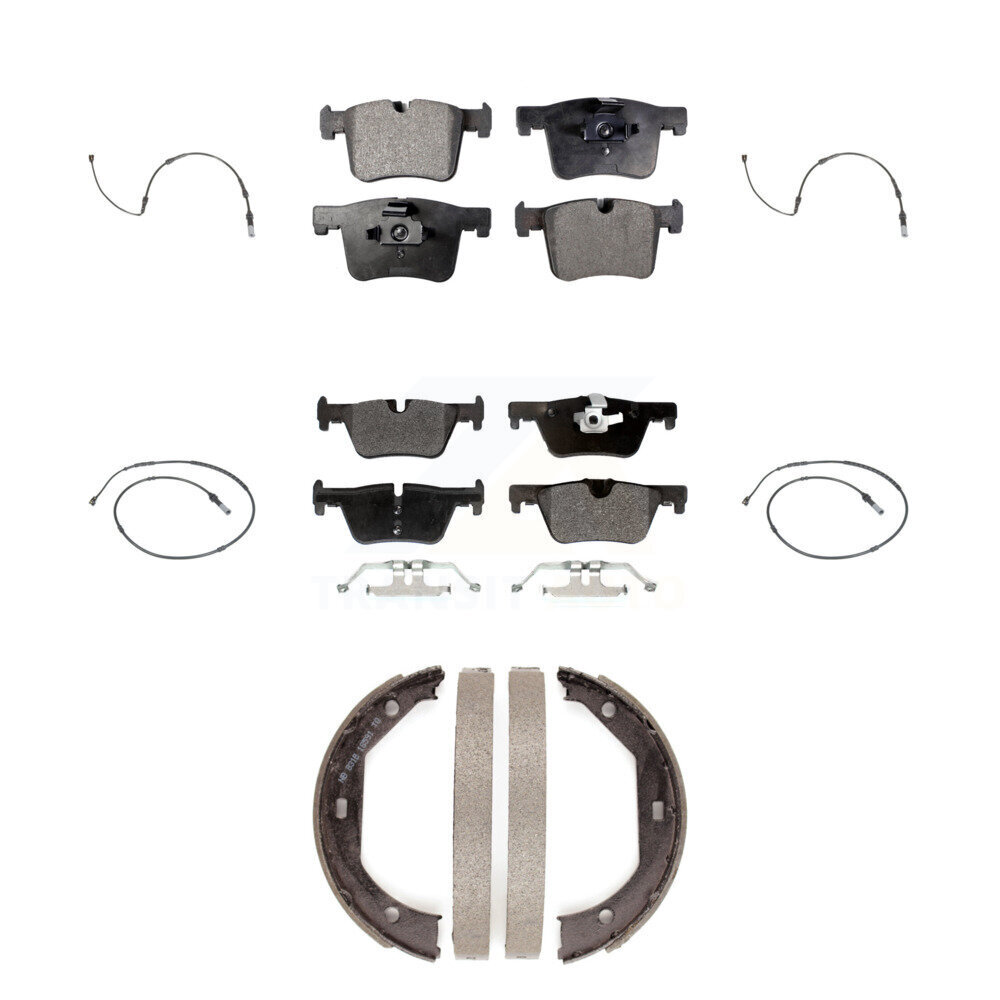 Front Rear Semi-Metallic Brake Pads & Wear Sensor Kit (7Pc) For BMW 320i xDrive 328d 2.0L KPW-100514