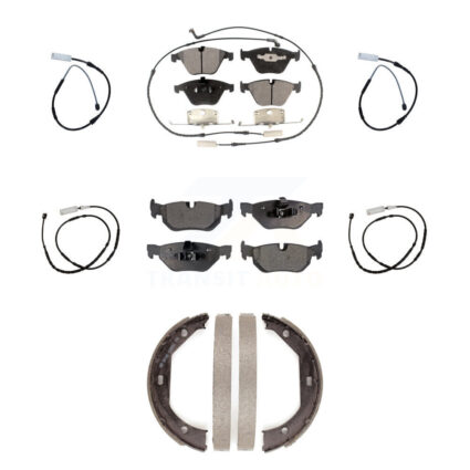 Front Rear Semi-Metallic Disc Brake Pads And Extra Wear Sensors Kit (7Pc) For BMW X1 KPW-100538