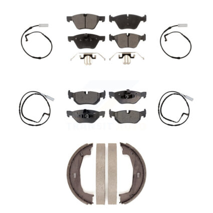 Front Rear Semi-Metallic Disc Brake Pad Wear Sensor Kit (7Pc) For BMW 128i 328i 323i 325i KPW-100545