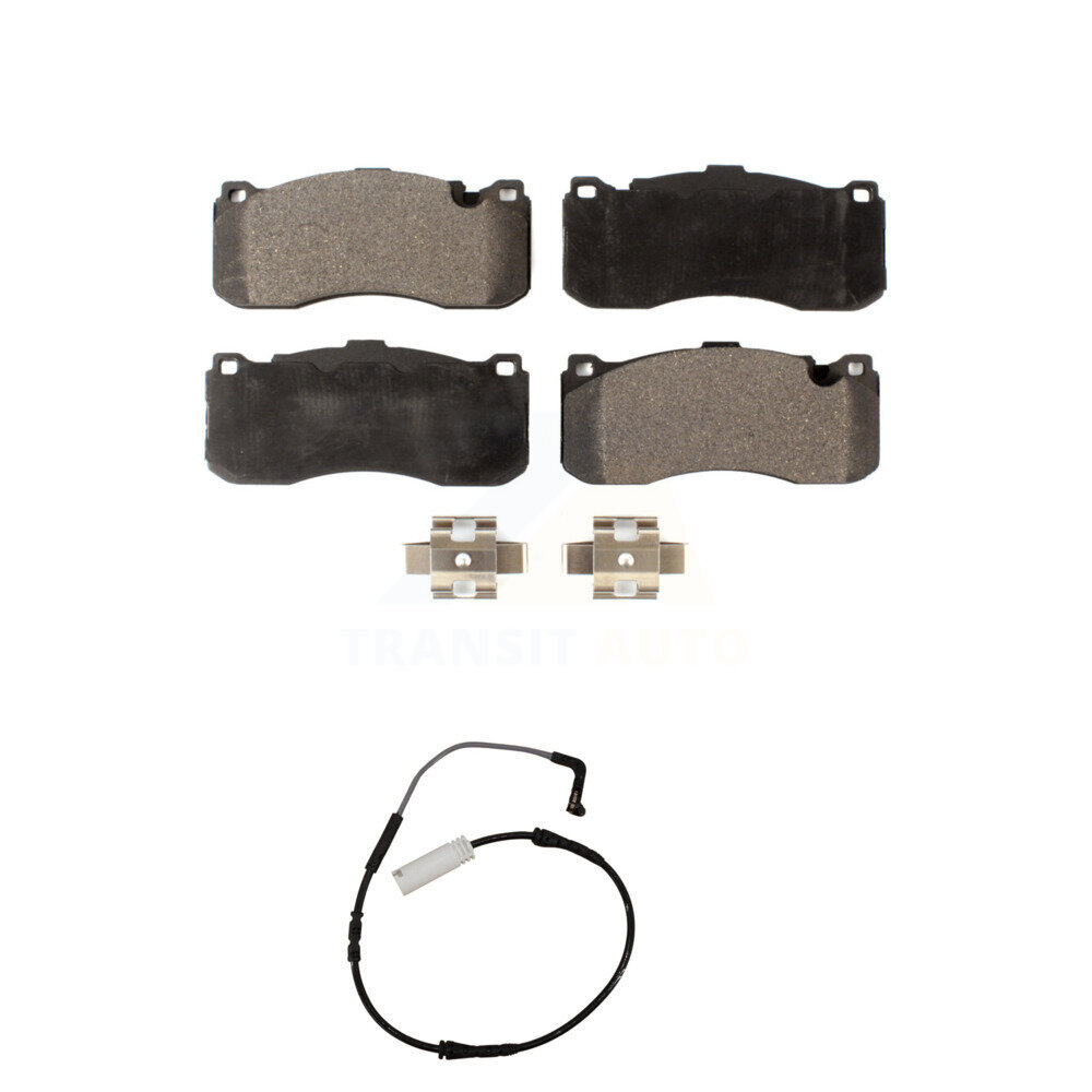 Front Semi-Metallic Disc Brake Pads And Wear Sensors Kit For 2008-2010 BMW 135i 3.0L KPW-100652