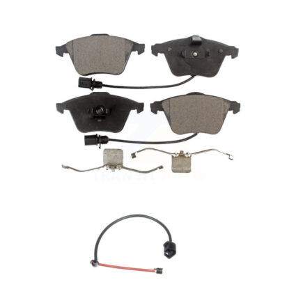 Front Semi-Metallic Brake Pads & Extra Wear Sensor Kit For 2012-2013 Audi TT Quattro 2.0L KPW-100667
