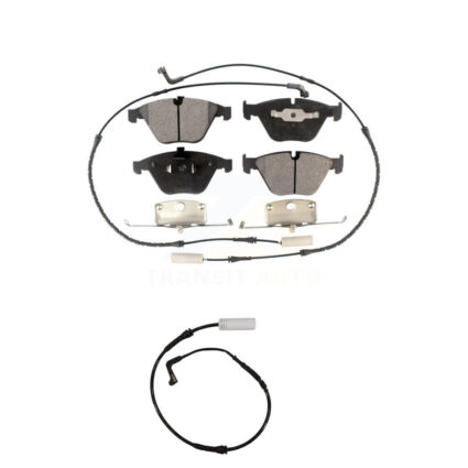 Front Semi-Metallic Disc Brake Pads And Extra Wear Sensors Kit For 2008 BMW 328i 3.0L KPW-100687
