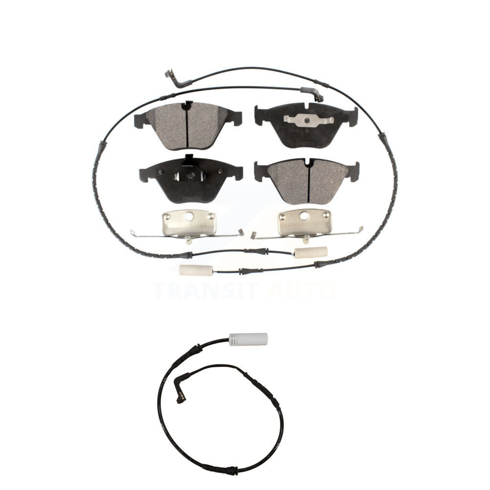 Front Semi-Metallic Disc Brake Pads And Extra Wear Sensors Kit For 2008 BMW 328i 3.0L KPW-100687