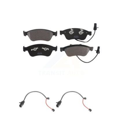 Front Semi-Metallic Disc Brake Pads And Extra Wear Sensors Kit For 2011 Audi S6 5.2L KPW-100797