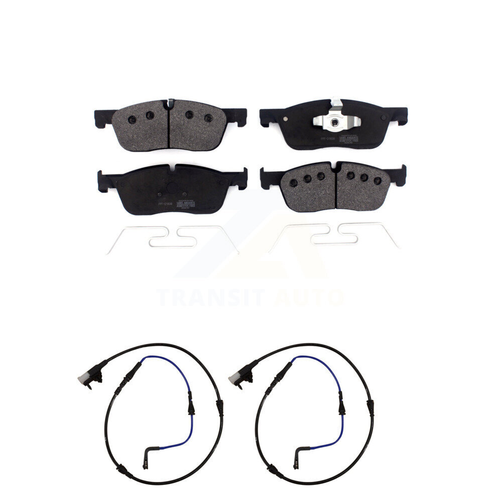 Front Semi-Metallic Disc Brake Pads And Wear Sensors Kit For Jaguar XE XF KPW-100859