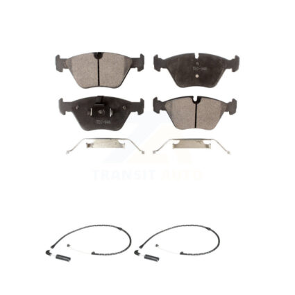 Front Semi-Metallic Disc Brake Pads And Wear Sensors Kit For 2004-2010 BMW X3 KPW-100912