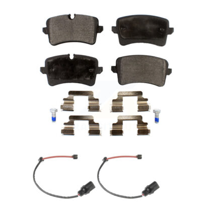 Rear Semi-Metallic Disc Brake Pads And Wear Sensors Kit For Porsche Macan Audi A6 KPW-101107