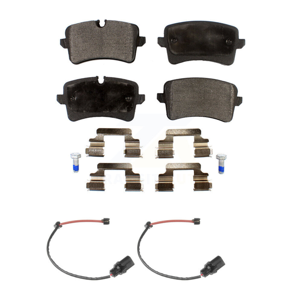 Rear Semi-Metallic Disc Brake Pads And Wear Sensors Kit For Porsche Macan Audi A6 KPW-101107