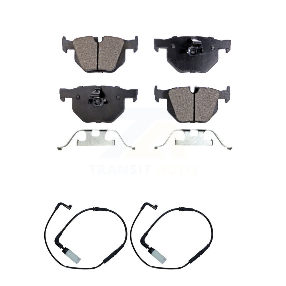 Rear Semi-Metallic Brake Pad And Wear Sensor Kit For BMW 530i 530xi 528i xDrive 525i 535i KPW-101224
