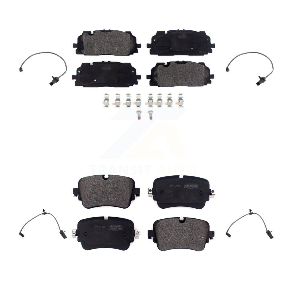 Front Rear Semi-Metallic Disc Brake Pads And Wear Sensors Kit For Audi Q7 Q8 A8 Quattro KPW-101268