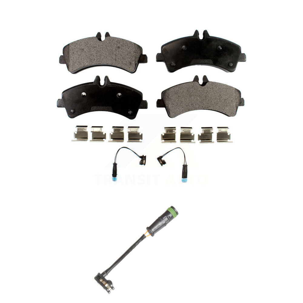 Rear Semi-Metallic Disc Brake Pads & Extra Wear Sensor Kit For Freightliner Sprinter 3500 KPW-101330