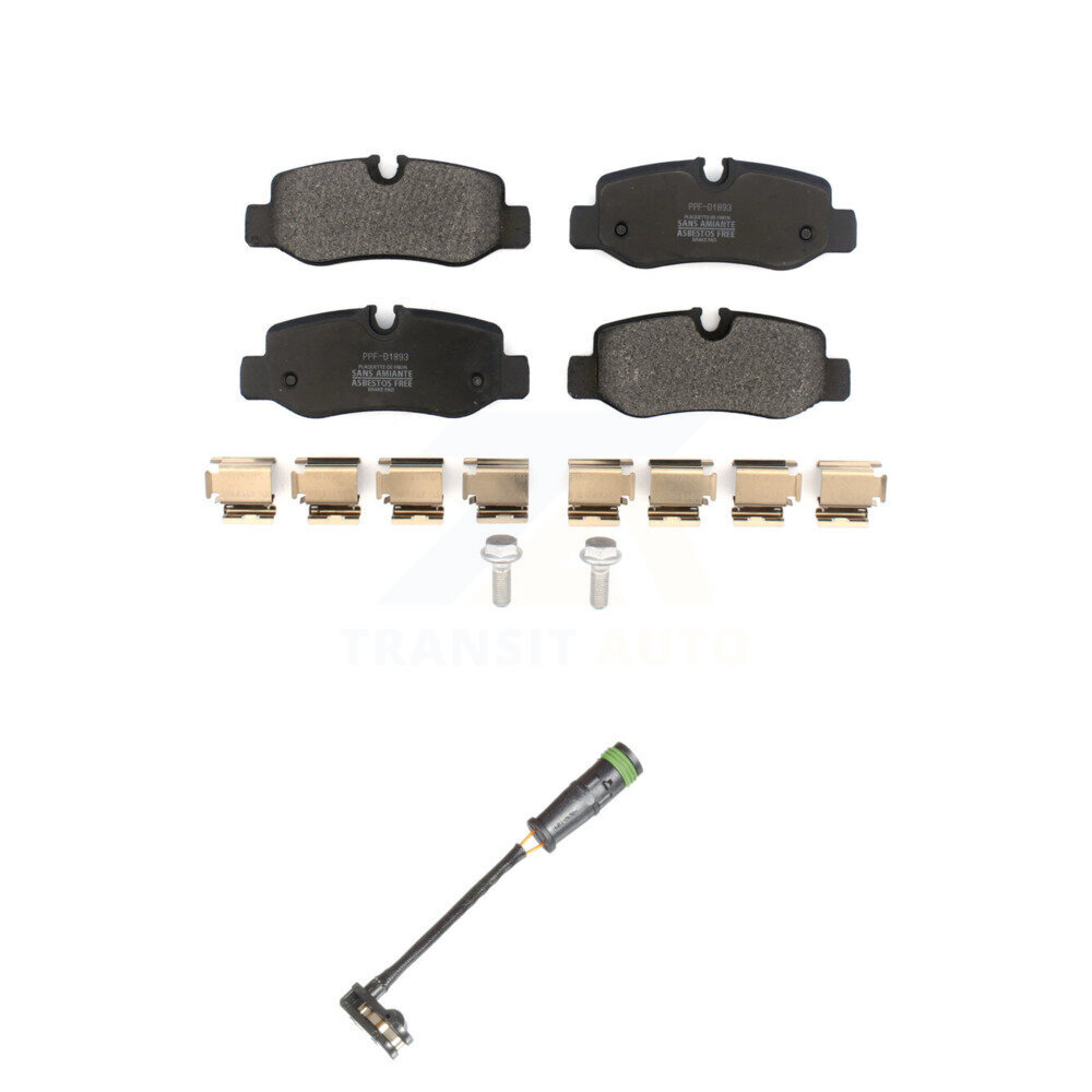Rear Semi-Metallic Disc Brake Pads And Wear Sensors Kit For Mercedes-Benz Metris 2.0L KPW-101331